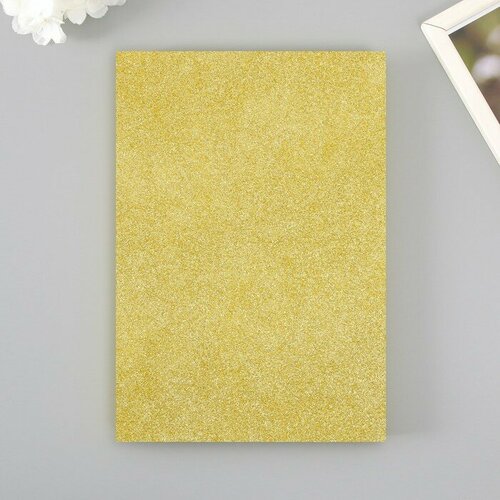 Фоамиран глиттерный 2 мм 20х30 см светло-золотистый 10шт 762₽