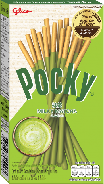 Шоколадные палочки Pocky Milky Matcha, со вкусом молочного чая матча, 33 гр