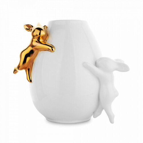 Ваза 175 см фарфор белый золото D280 Воришки 15000₽