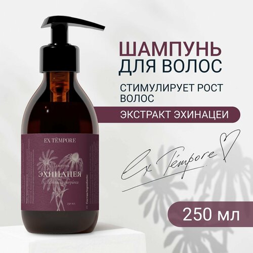 Шампунь для волос женский от перхоти с экстрактом эхинацеи EX TEMPORE 250 мл