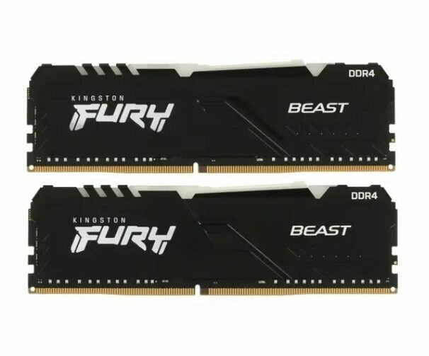 Оперативная память Kingston FURY Beast Black RGB KF432C16BBAK2/32 32 ГБ