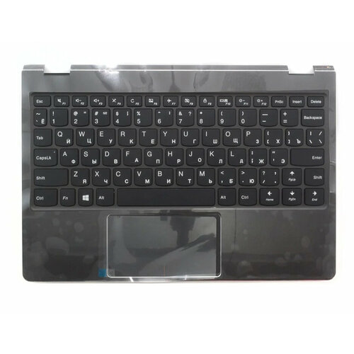 Клавиатура для Lenovo 631020101438b черная с черным топкейсом клавиатура для ноутбука lenovo 5cb0z27687 черная с черным топкейсом