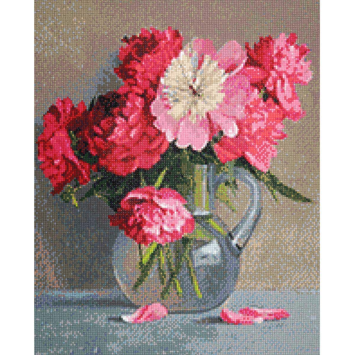 фото Cr 450088 Алмазная мозаика 'Пионы розовые' Ольга Юзькова, 40*50 см, Cristyle