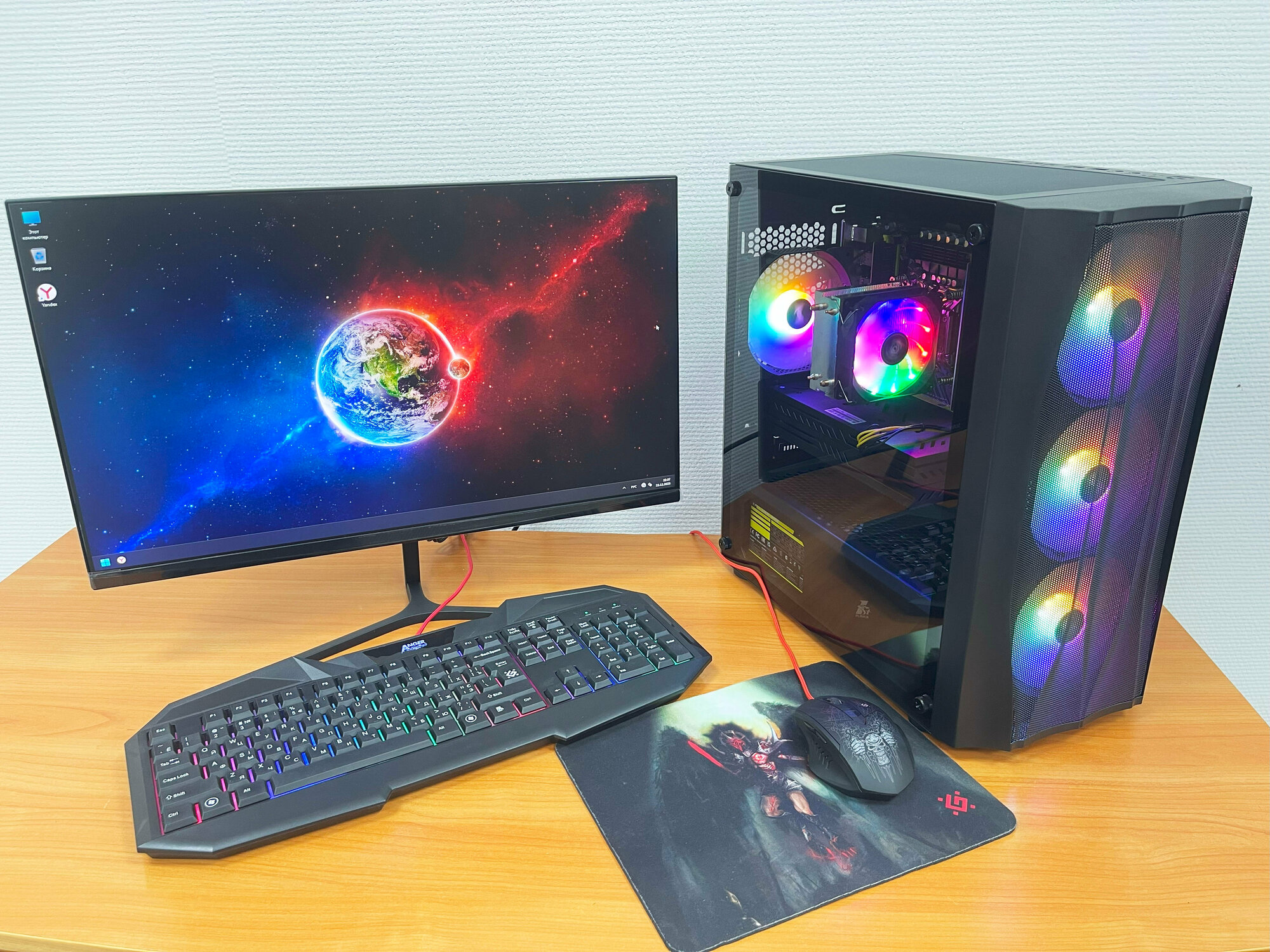 Игровой Компьютер intel 8 ядер/16GB/RX-580/SSD-1000GB/Монитор 24"