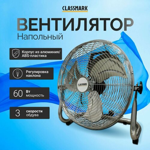 Напольный вентилятор Classmark осевой 60 Вт 3 скорости электрический 270500₽
