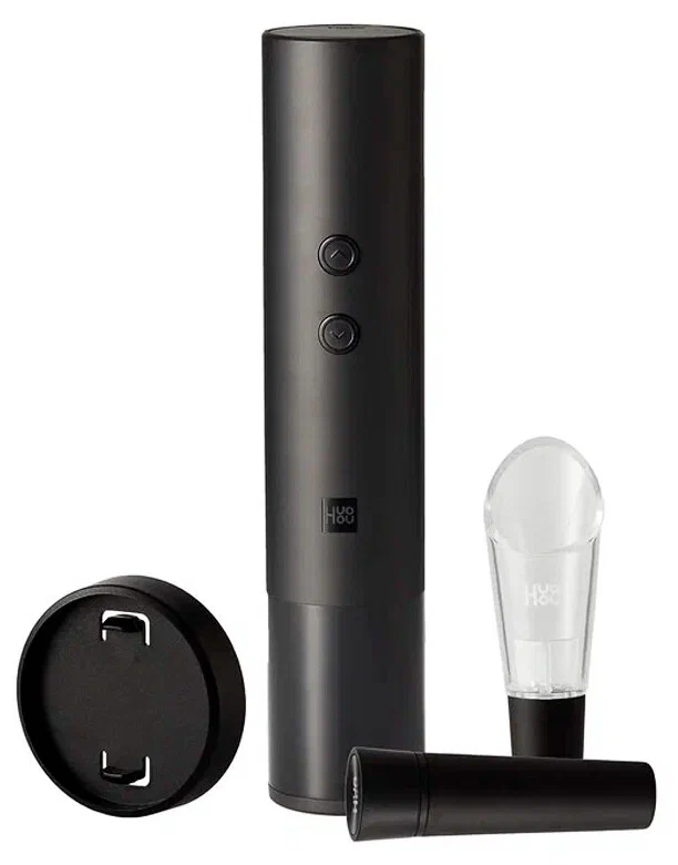 Huohou Штопор электрический Huo Hou Electric Wine Bottle Opener 4 в 1 HU0237 черный