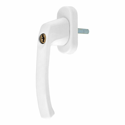Ручка оконная металлическая белая с замком W 1805₽