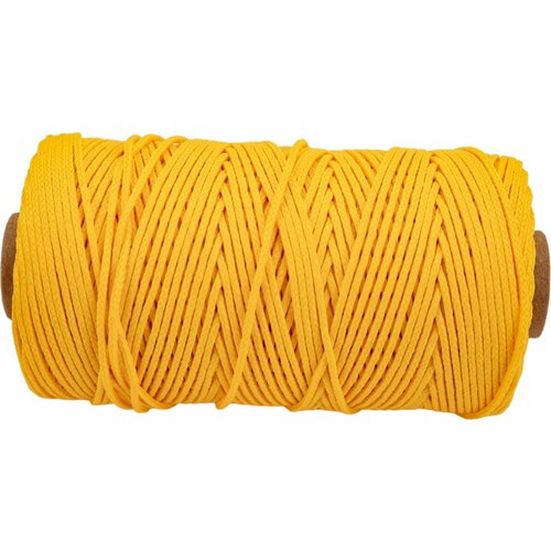TruEnergy Шнур полипропиленовый плетеный 1,5мм желтый бобина 100м 12393