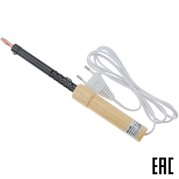 Паяльник 12-0265 ПД ЭПСН 220В 65Вт деревянная ручка (Rexant) (2 шт. в комплекте)