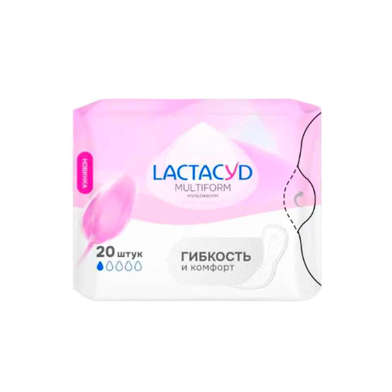 Прокладки ежедневные Lactacyd Multiform 1 капель 20 шт