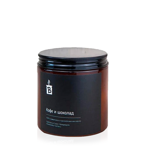 Кофе И шоколад Большая свеча в стекле, Banka home