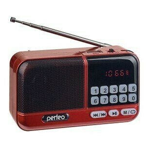 Радиоприемник Perfeo радиоприемник цифровой ASPEN FM 87.5-108МГц/ MP3/ питание USB или 18650/ красный