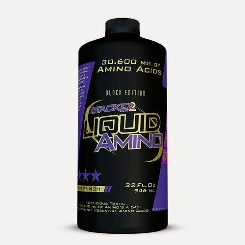 Изображение товара Аминокислоты Stacker2 Liquid Amino, вкус фруктовый пунш, 946 мл.