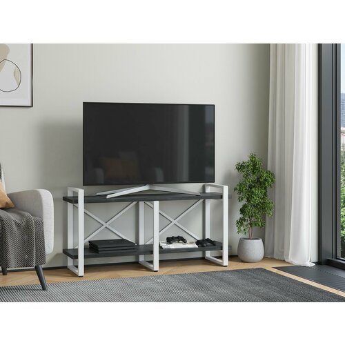 Тумба под ТВ Айсберг Лофт 120 белыйсеверное дерево темное 7490₽