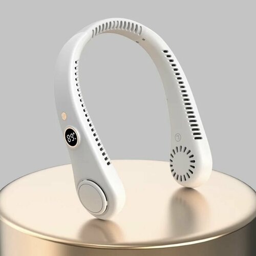 Беспроводной вентилятор на шею с дисплеем белый 169900₽