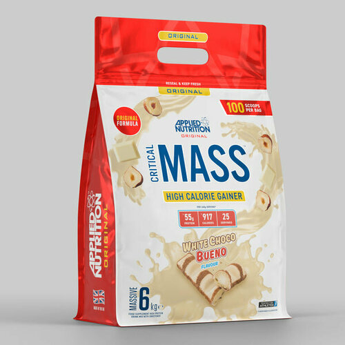 Applied Nutrition Critical Mass Original 6kg (WHITE CHOCOLATE BUENO) applied nutrition critical mass lean mass gainz banana 2 45 kg