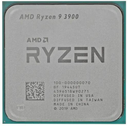 Процессор AMD Ryzen 9 3900 OEM (100-000000070) - AM4, 12 x 3.1 ГГц, L2 - 6 МБ, L3 - 64 МБ, 2 штхDDR4-3200 МГц, TDP 65 Вт