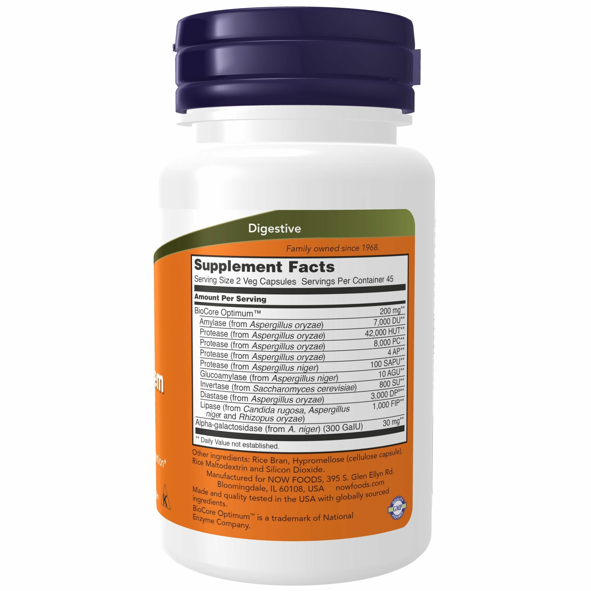 Изображение NOW Optimal Digestive System, Ферменты для пищеварения, 90 капсул