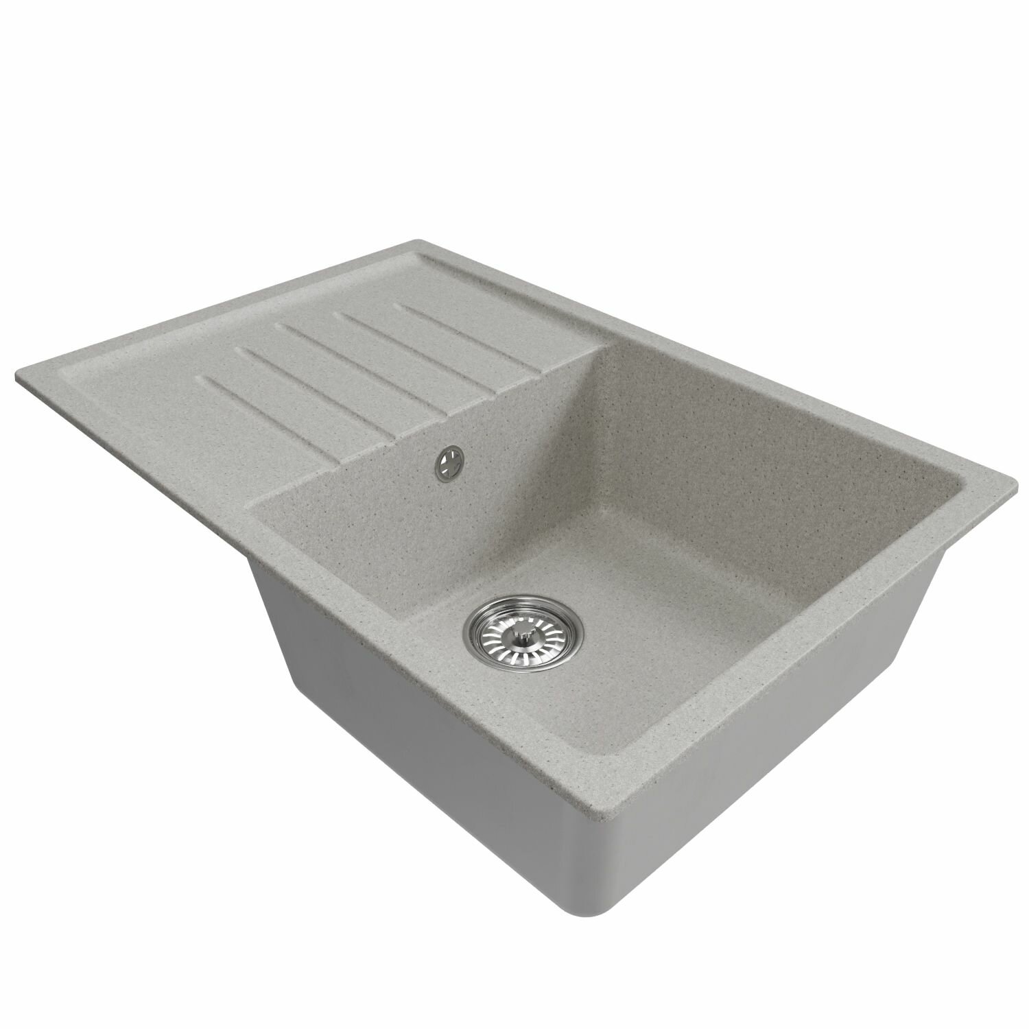 Мойка кухонная Mixline ML-GM19 75х49,5 см, серая - фото №2