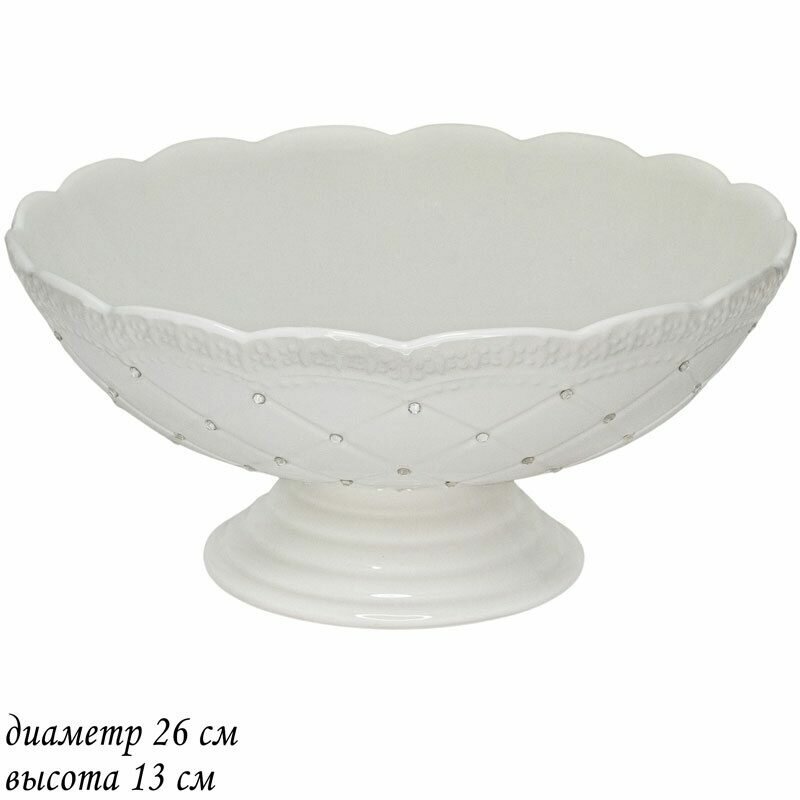 Фруктовница на ножке 26см. Северное сияние Керамика Lenardi (183725)