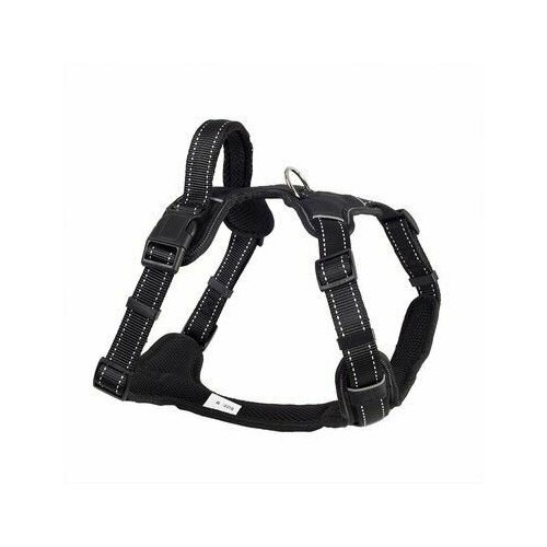 ECOPET Шлейка нейлоновая SPORT с ручкой размер S обх. груди 42-50 см черная , VК-00032661 (1 шт)