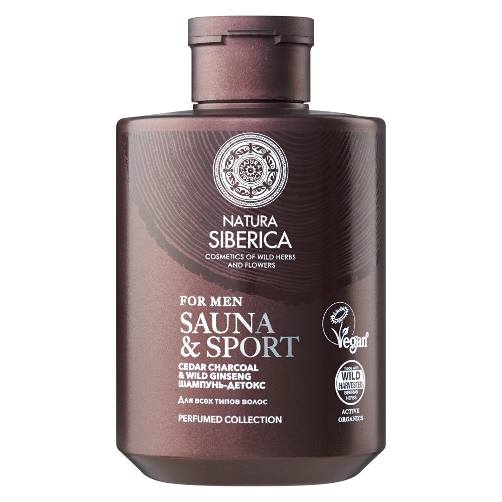 Шампунь-детокс Natura siberica для всех типов волос sauna&sport for men, 300 мл