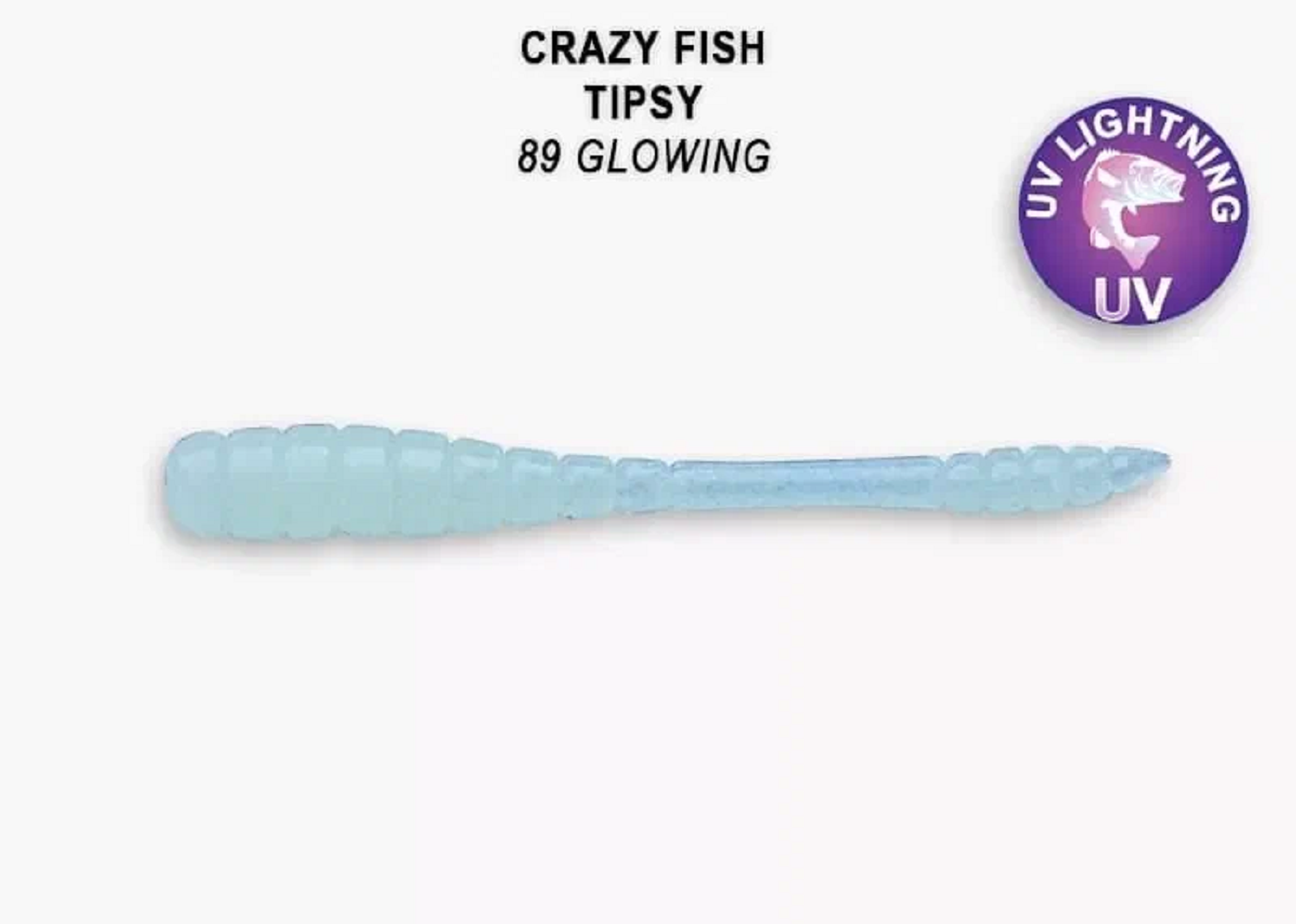Силиконовая приманка мягкая съедобная Crazy Fish Tipsy 2" 50 мм 9-50-89-6 8 шт.