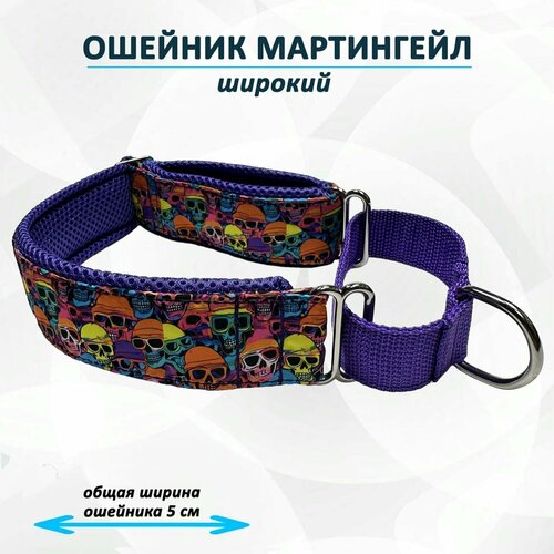 Ошейник мартингейл totemica для собак "Черепушки" S