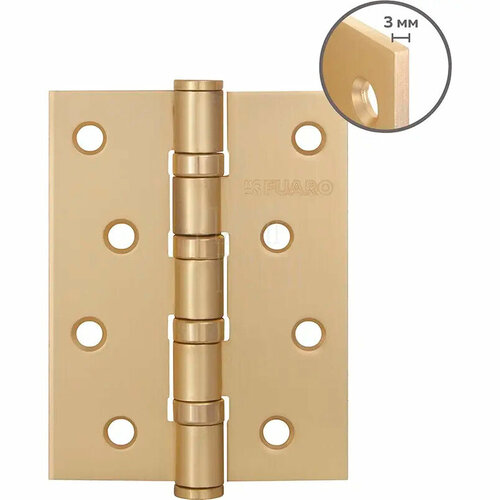 Петля Fuaro (Фуаро) универсальная HEAVY IN4400U 100х75х3 мм матовое золото