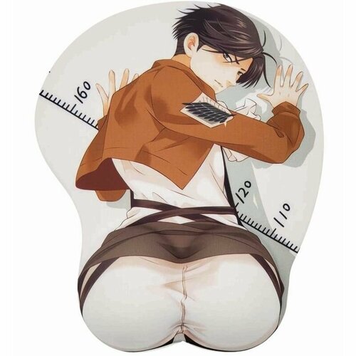 Коврик для мыши 3D в стиле Эро Аниме с подушкой для поддержки запястья, коврик антистресс 21,5х25,5см, №083