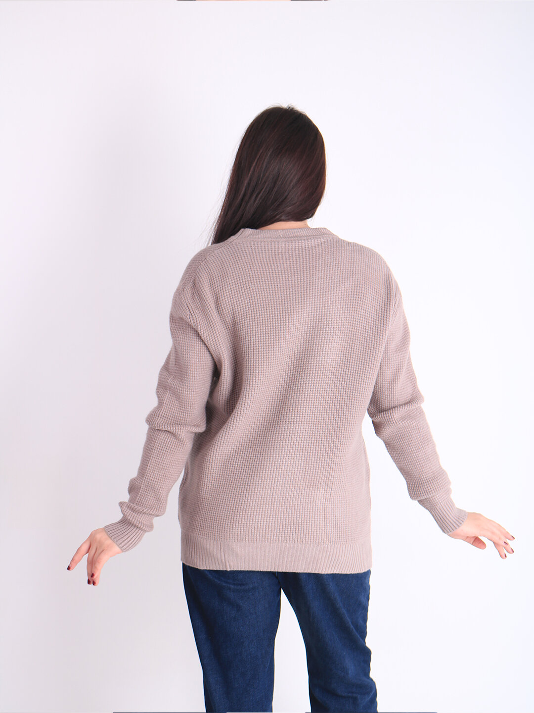 Свитер размер One Size, , бежевый меланж — фото 1