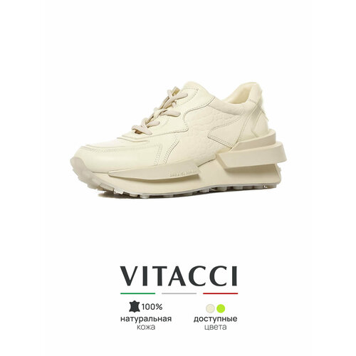 фото Кроссовки vitacci 37, полнота 6 (ru)/ на среднюю стопу, размер 40, молочный