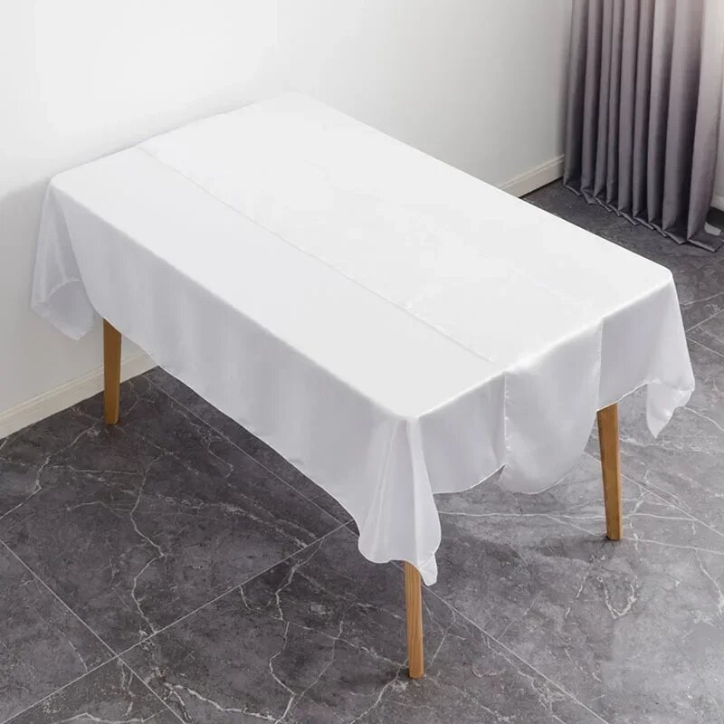 Скатерть-дорожка EVENTSDECOR CN Zhejiang атласная блестящая 30x275 см, 30 x 275 cm, Белый