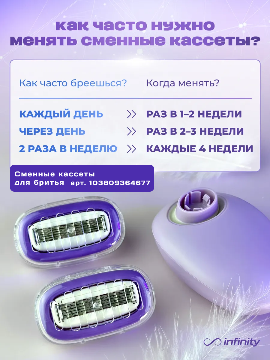 Бритва женская для бикини INFINITY SkinCloud с мыльной подушечкой — фото 1