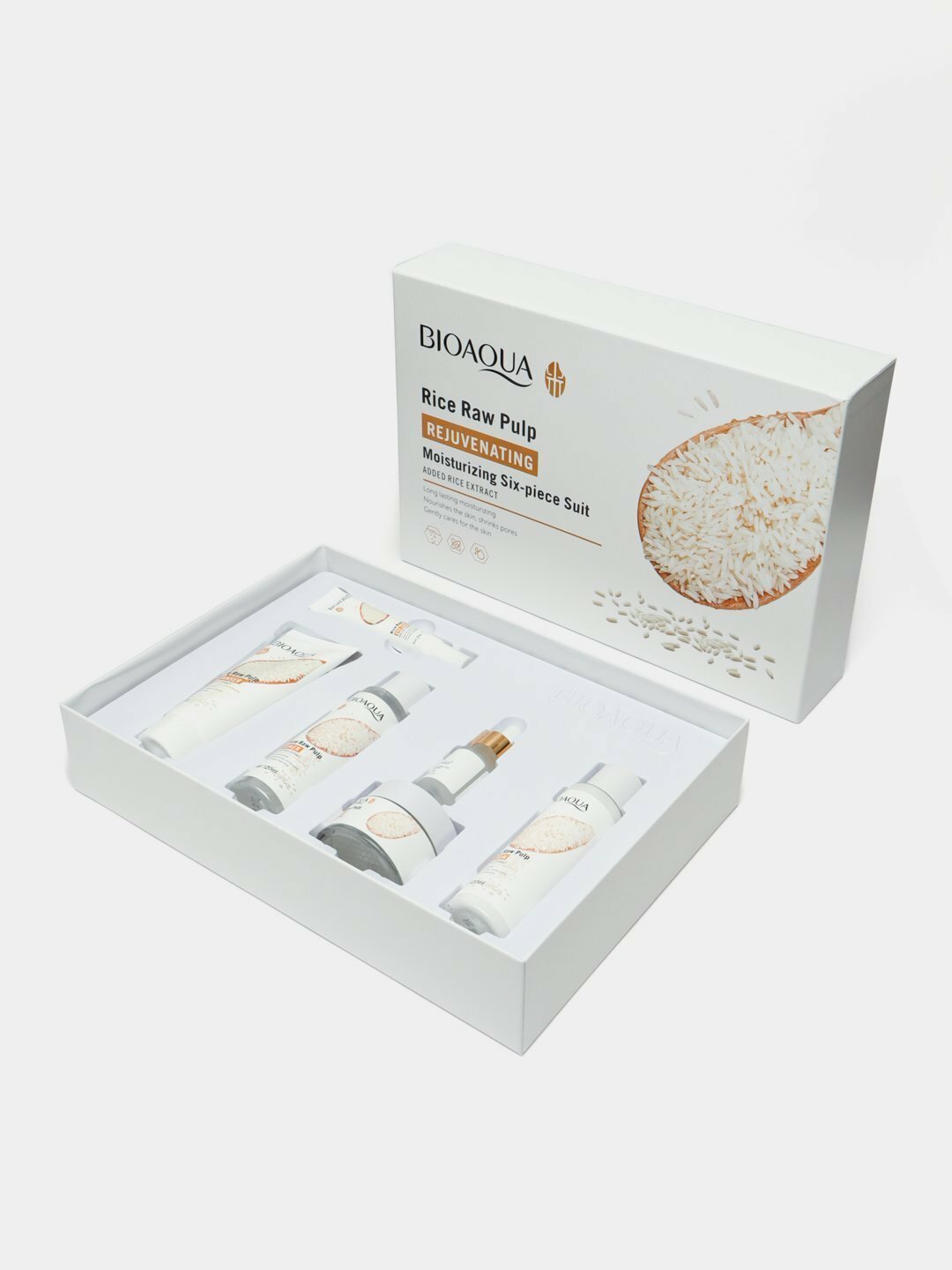 Набор косметики BioAqua "Rice 6in1", с экстрактом риса, Корея — фото 1