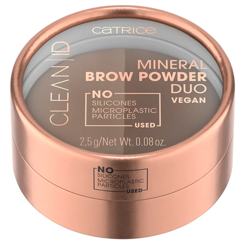 Пудра для бровей CATRICE - Clean ID Mineral Brow Powder Duo - 010 Light To Medium