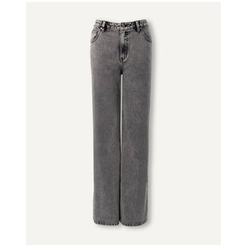 Светло-серые прямые джинсы INCITY, цвет светло-серый деним, размер 30W/32L
