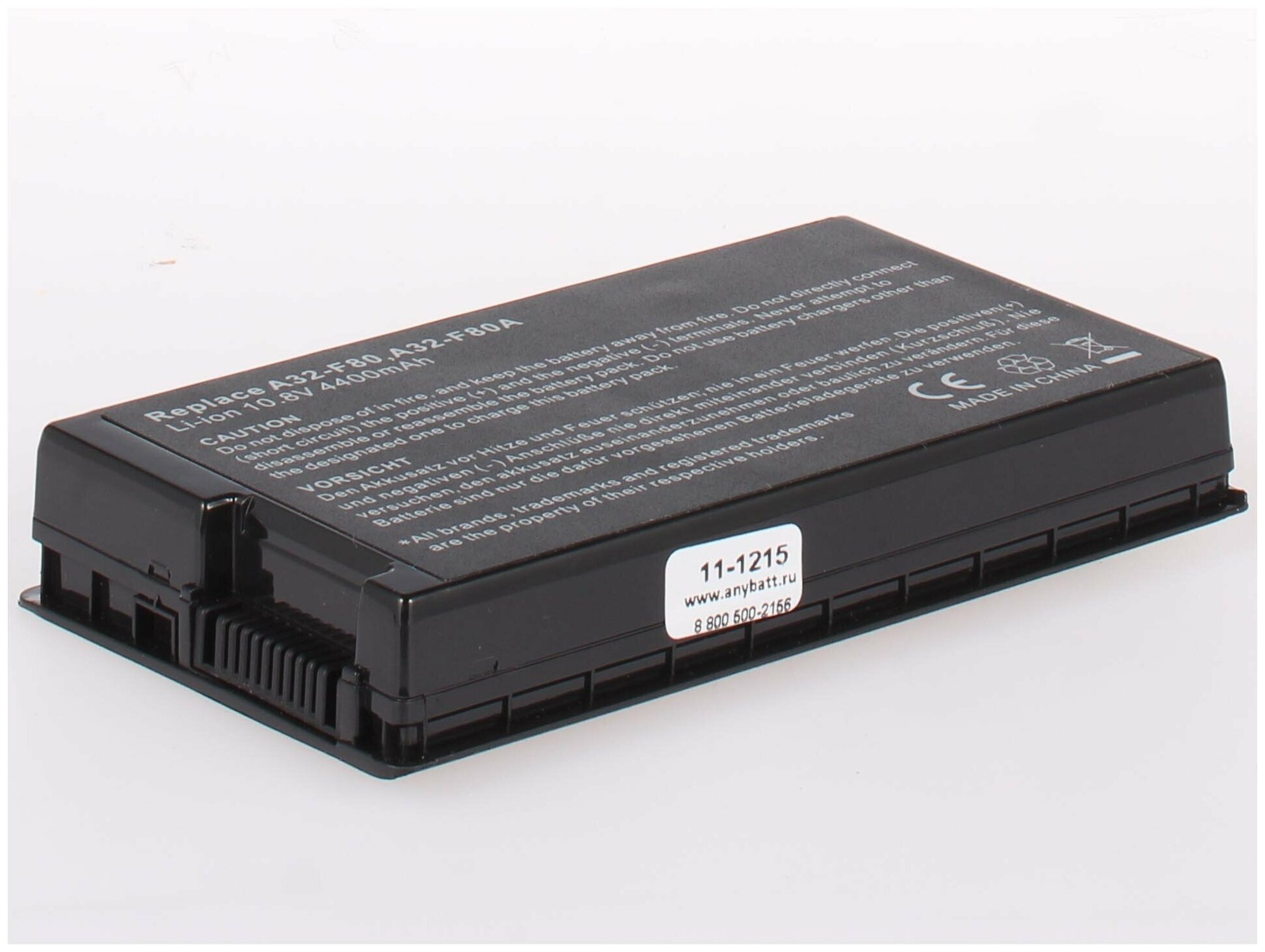 Аккумуляторная батарея Anybatt 11-U1-1215 4400mAh для Asus X61 X61S F80L F80S N60d PRO63D N60DP F83VF F50S F80Cr X61Z F80Q F50SL N60sf F80A F50Q F50SV F50Z X82S F50G F81Se F50Gx N60W X61SL X85C F50SF F83SE X85S X82CR