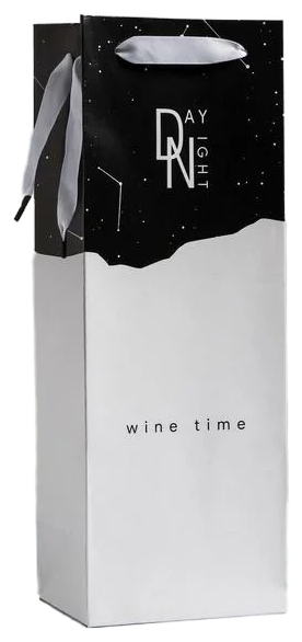 Пакет подарочный Дарите счастье под бутылку Wine time 10 x 13 x 36 см