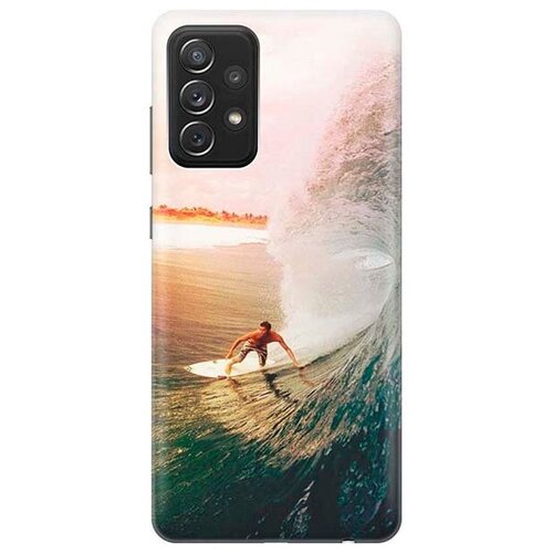 фото Ультратонкий силиконовый чехол-накладка для samsung galaxy a72 с принтом "серфер" gosso