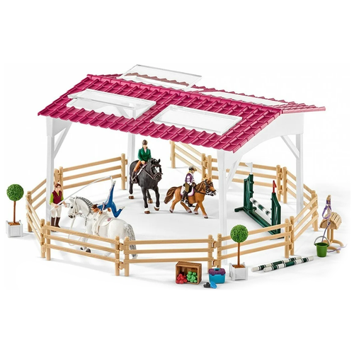 игровой набор schleich охота за орехами еноты и скунс 42532 Игровой набор Schleich Школа верховой езды с лошадьми и наездниками 42389, 20 дет.