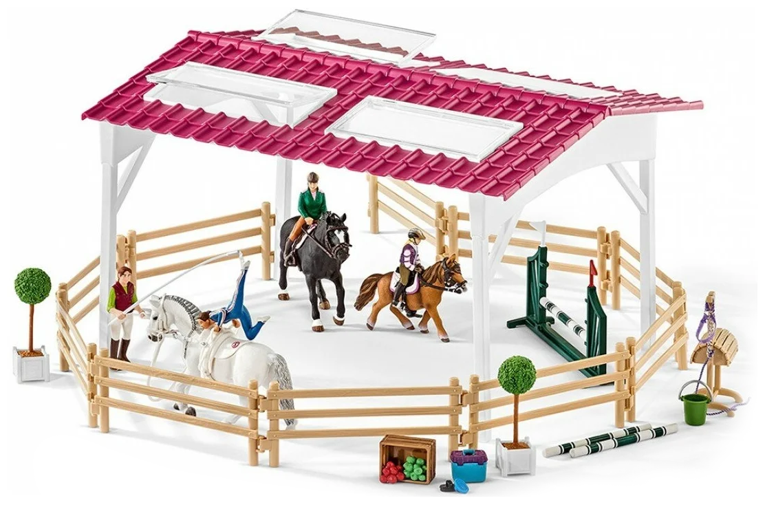 Игровой набор Schleich Школа верховой езды с лошадьми и наездниками - фото №1