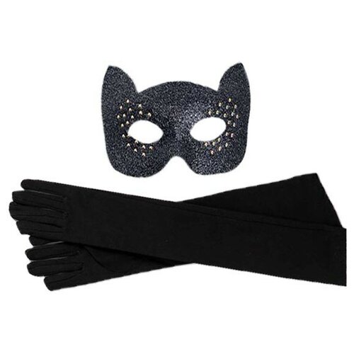 фото Карнавальный набор элегантная кошка, маска, перчатки страна карнавалия