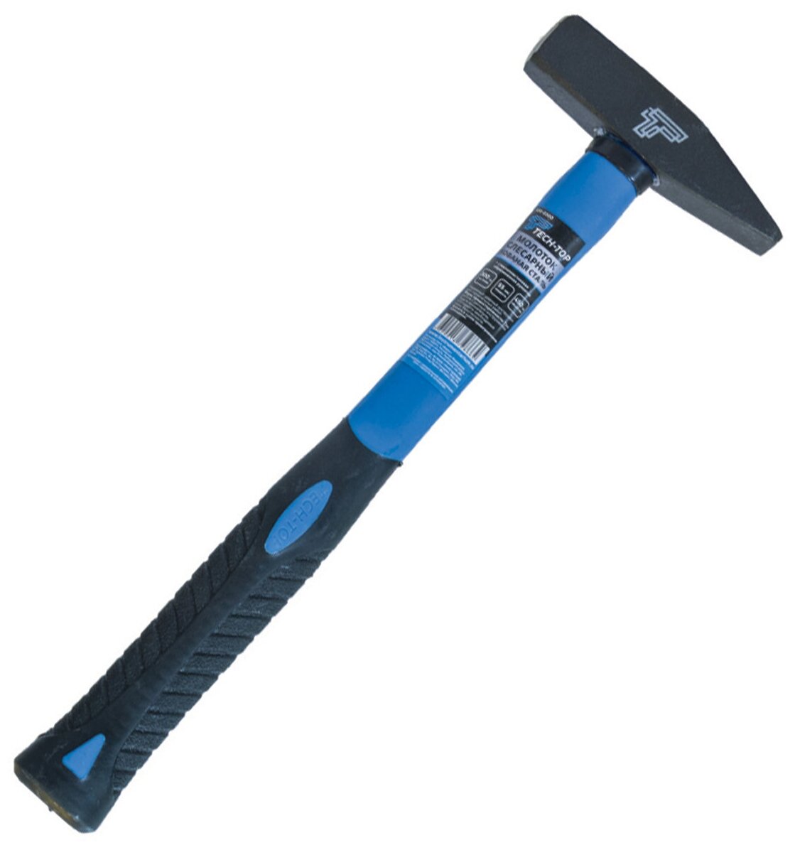Молоток слесарный Tech-top, пластиковая обрезиненная ручка, 1 кг