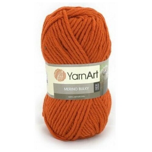 Пряжа YarnArt Merino Bulky 50%шерсть 50%акрил 100г/280м: 3027 терракот 1 шт