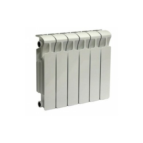 Радиатор биметаллический Rifar Monolit 300, 12 секций, боковое подключение, цвет белый