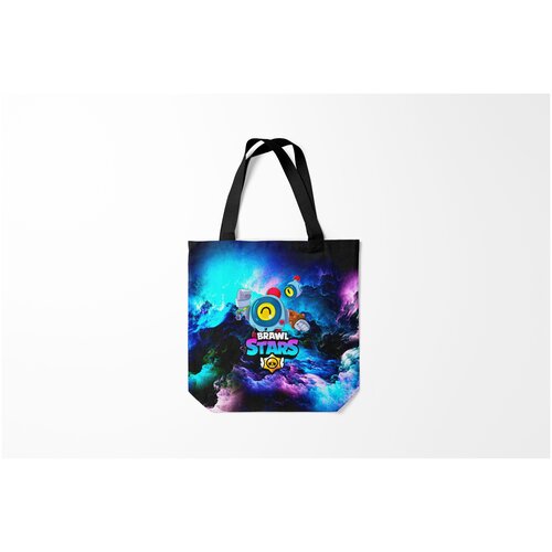 фото Сумка-шоппер / 40х40 см / геймерам / brawl stars nani space neon burnettie