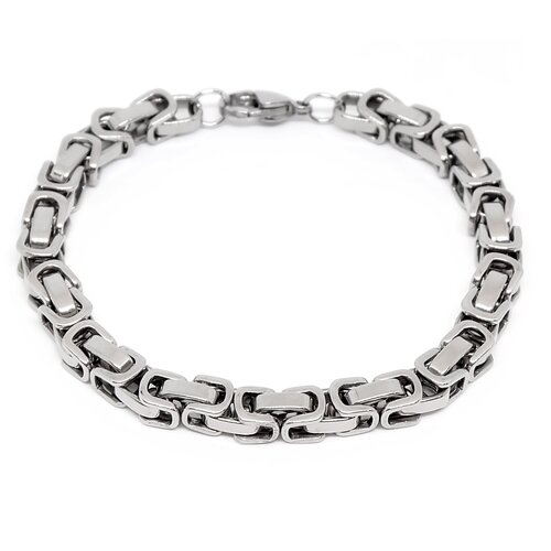 фото Браслет ruby-ruby, размер 19 см, размер s, серебряный