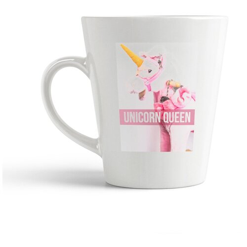 фото Кружка-латте coolpodarok unicorn queen. королева единорогов