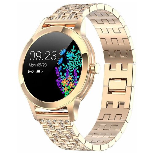 G1 смарт часы женские с фитнес трекером плюс сообщения уведомления тонометр пульсометр будильник женский календарь золотистый 359000₽